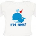 thumbnail image 4 of Inktastic Whale 1st Birthday Boys or Girls Long Sleeve Baby Bodysuit, 4 of 5