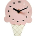 thumbnail image 3 of Mini Wall Clock Ice Cream Hanging Clock, Cartoon Household Nordic Decoration Silent Clock, Bedroom Clock Kids Room Decor, Pink, 3 of 7