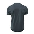 thumbnail image 4 of Men's Casual Henley Shirts Classic Button Cotton Short Sleeve T-Shirt Summer Basic Solid Lightweight Tees Tops, 4 of 5