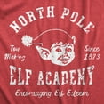thumbnail image 2 of Mens North Pole Elf Academy T Shirt Funny Christmas Party Santas Helpers Tee for Guys Graphic Tees, 2 of 9
