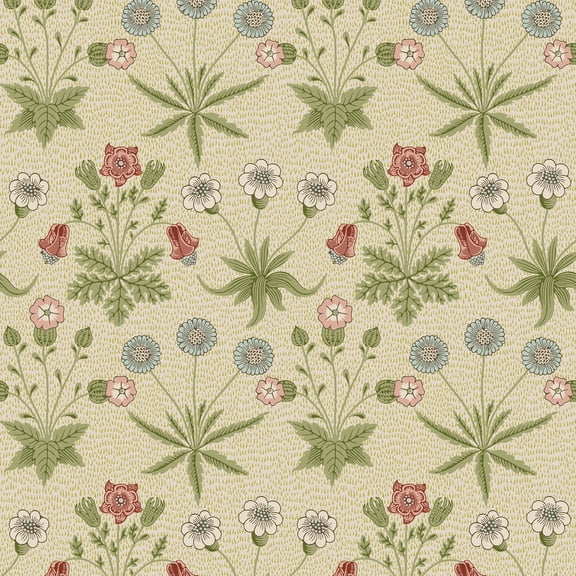 Morris & Co. Daisy Fennel and Rose Peel and Stick Wallpaper