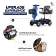 thumbnail image 5 of Outdoor Compact Mobility Scooter with Windshield, Extended Battery, USB Charger, Cup Holders & Storage Basket,300W Blue, 5 of 8