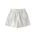 thumbnail image 3 of Girls Shorts Light Gray Elastic Playing Summer Dress Girl Shorts Size 11-12 Years, 3 of 3