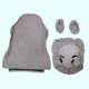 thumbnail image 3 of Fundas para sillas de juegos, fundas para asientos de sillas de oficina con fundas para reposabrazos, asiento elástico y funda trasera para sillón Caqui mayimx funda de asiento, 3 of 9