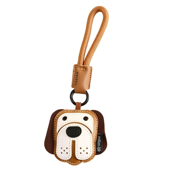 Yokua Creative Leather Bulldog Bags Charm Bag Pendant For Car Or Purse Decoration