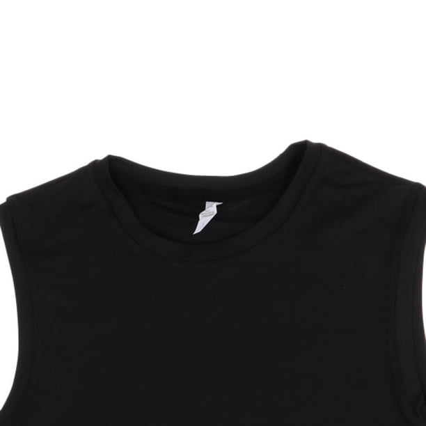 Men's Compression Shirt Sleeveless Functional Shirts Undershirts Tank Black  Gray M 