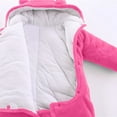 thumbnail image 5 of Baby Snowsuit Newborn Winter Hooded Romper Fleece Snowsuit Baby Jumpsuit Cartoon Bear Winter Coat for Girls and Boys Hot Pink 0-3 Months, 5 of 7