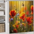 thumbnail image 5 of Butterfly (15) Shower Curtain Waterproof Bathroom Curtain Anti-slip Bath Mat Set Toilet Rugs Carpet, 5 of 8