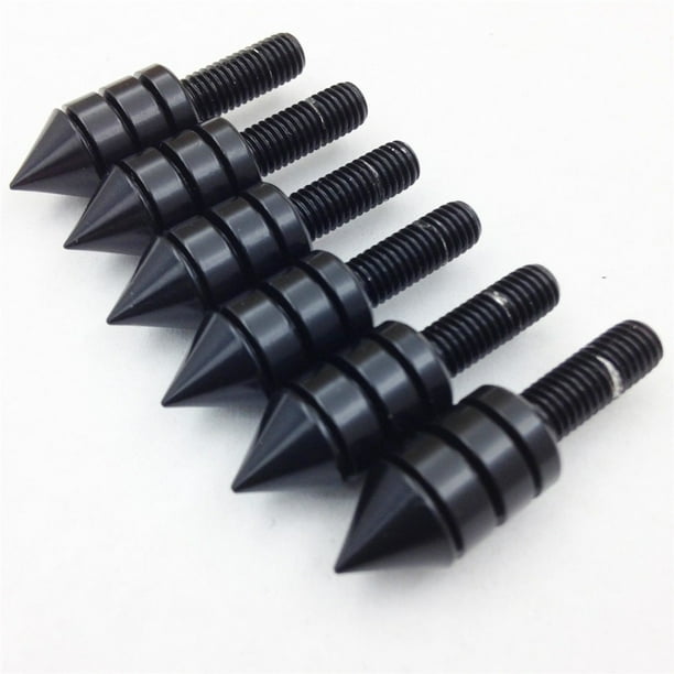 HTTMOTOR Universal BLACK Motorcycle Spike Bolts (Windscreen, Fairings