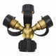 thumbnail image 3 of 2X Divisor de Propano de 3 VíAs con ManóMetro y VáLvula de , Divisor de Gas Propano de 3 Y, Adaptador de ManóMetro en para Tanque de Gas Propano LP, 3 of 5
