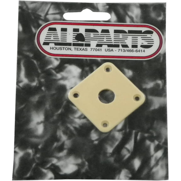 Allparts AP-0633 Square Jackplate for Les Paul, Cream plastic