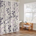 thumbnail image 6 of Shower Curtain for Bathroom Gradient Purple Leaves Country Waterproof Bath Curtains Shower Curtains with Hooks,Herb Plant Retro Linen Bathroom Curtain Privacy Drapes for Bathtubs Toilet 36x72in, 6 of 9