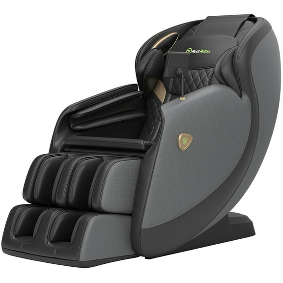 Real Relax 3D SL-Track Massage Chair, Full Body Zero Gravity Shiatsu Thai Massage Recliner, Black