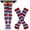 Blue, variant on DQRPSEETB Women's Halloween Socks High Stockings Striped Socks Gloves Black Tights for Women,Ankle Socks Blue