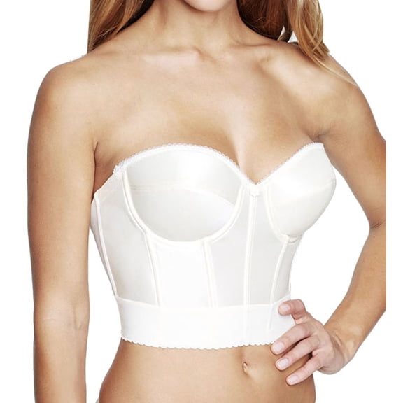 Dominique Noemi Women’s Backless Strapless Longline Bustier Bridal Bra #6377 – Full Support, Shaping Bra - Lingerie for women