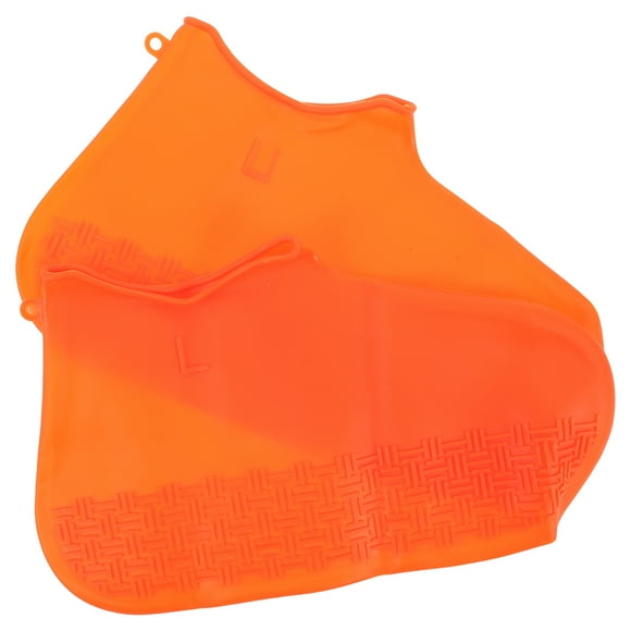 icolorfuled 1 Pair Orange Silicone Shoe Covers for Plane Rides and Vacations