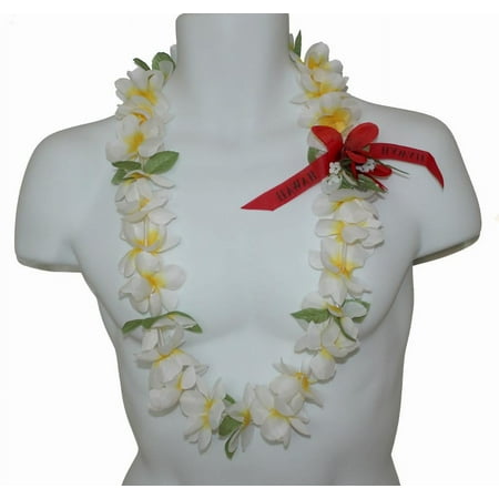 #40 Yellow-White, Simple Lei