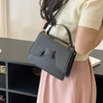 thumbnail image 5 of Bolso de mano elegante y sencillo, estilo retro, bandolera de un solo hombro, de piel sintética, con solapa, pequeño bolso cuadrado, 5 of 5