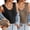 Bm06 C-Black Coffee, variant on Women's Tank Top with Built in Bra Ribbed Camisole Summer Scoop Neck Basic Cami Tanks Undershirt Black-White-Gray-Coffee