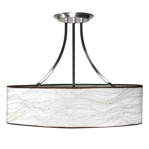 Dream Lighting 20" 12V White Fabric Shade LED Dinette Ceiling Light for RV Camper Trailer