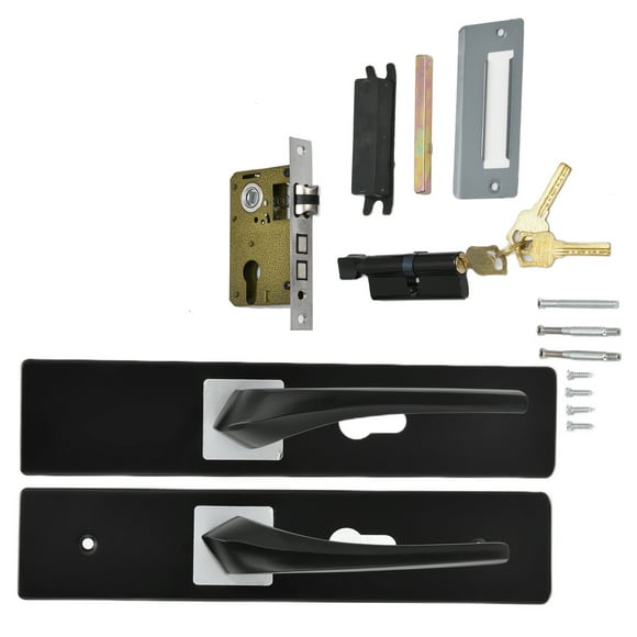 Black Door Knob, No Noise Simple Modern Door Handle for Bedroom Doors for Wooden Doors