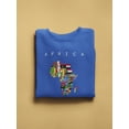 thumbnail image 2 of African Continent Colorful Flags Sweatshirt Women -Image by Shutterstock, Female Large, 2 of 4
