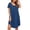 New Blue, variant on Ekouaer Womens Nightgown Soft Sleepwear Pleated Sleepshirt Sleep Dress Short Sleeve Nightdress