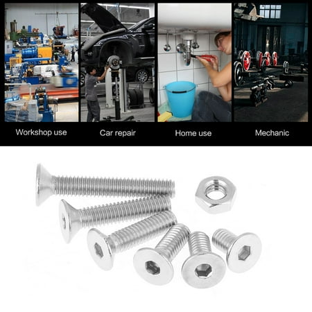 

Hex Socket Flat Head Screw Flat Head Screw Nuts Assortment Kit For Electrical Appliances Metallurgy Machinery Chemical Industry