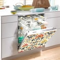 thumbnail image 2 of Yayeee Magnetic Dishwasher Cover for The Front Decoration Home Kitchen Machine Sticker Protector, Beige Floral, 2 of 6
