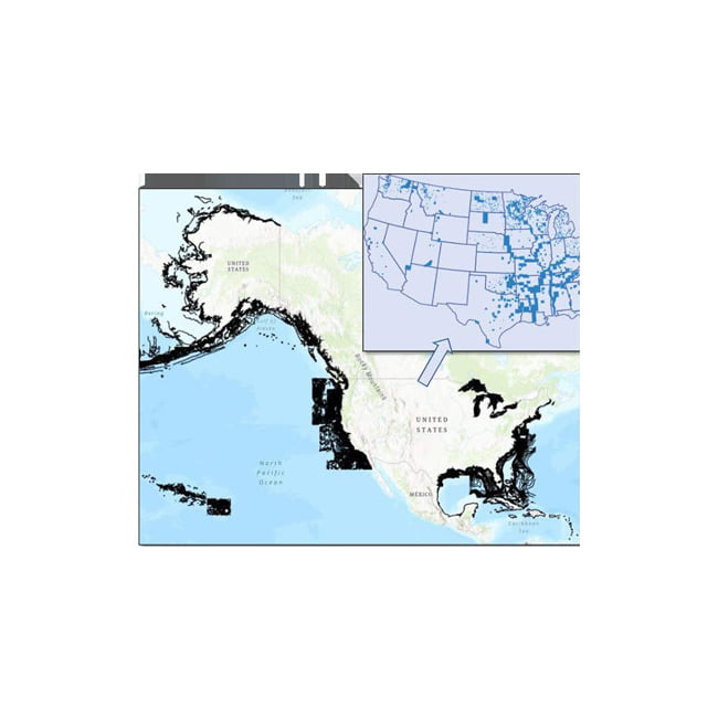 Raymarine Lighthouse NC2 Chart Coastal NOAA Tide Stations, R70740 U.S 