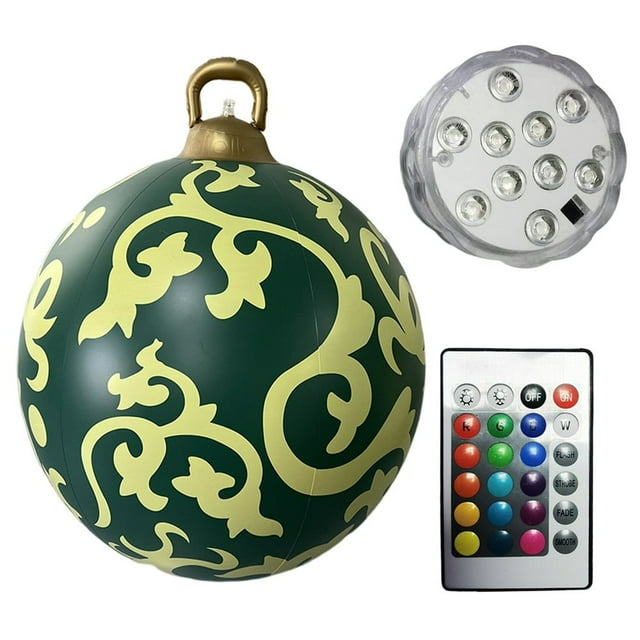 60cm Gonflable Boule de Noël PVC Lueur Boule Gonflable de Noël (Style S)