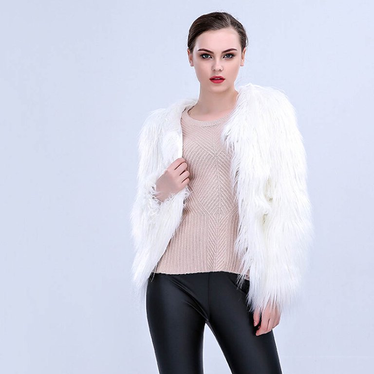 Light up faux sale fur coat