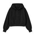 thumbnail image 7 of Ynynloco Womens Zip Up Hoodies Cropped Jackets Fall Outfits Lightweight Slouchy Drop Shoulder Casual Travel Winter with Pockets Airport Workout Athletic, 7 of 7