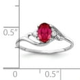 thumbnail image 2 of Primal Gold 14 Karat White Gold 6x4mm Oval Ruby and Diamond ring, 2 of 4