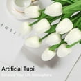 thumbnail image 4 of White Artificial Tulips Flowers: 20pcs Beautiful Fake Tulips for Decoration, Artificial Flowers Used as Home Decor,Easter Decor,Kitchen Decor,Office Decor,Wedding Decor, 4 of 7