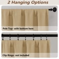 thumbnail image 5 of MKHILL Vela Gold Short Blackout Curtains 36 Inch Length 2 Panels, Room Darkening Thermal Insulated Rod Pocket Small Tier Curtains for Kitchen Bathroom Camper RV, Each 30"W x 36"L, Gold, 5 of 10