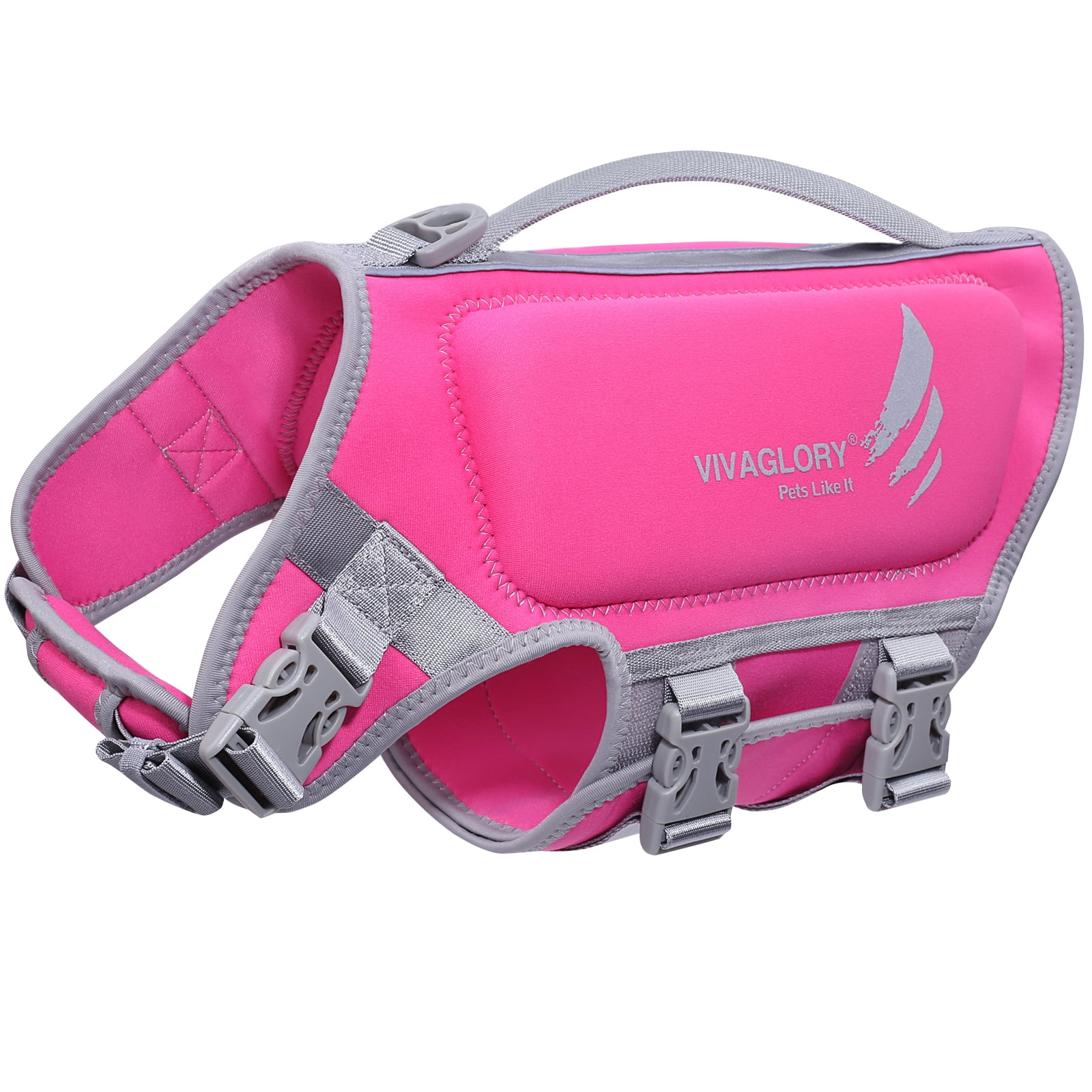 VIVAGLORY Dog Life Jacket Neoprene Vest for Swimming, Sports Style