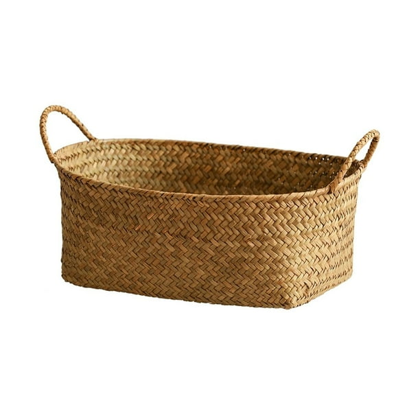 Canasta de frutas tejida con algas marinas Bewildely para almacenamiento elegante