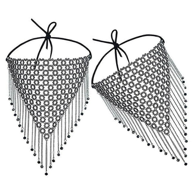 Here's a refined and professional product description for your **Rhinestone Mesh Face Mask with Tassel Chain**:\n\n \n\n### **2pcs Rhinestone Mesh Face