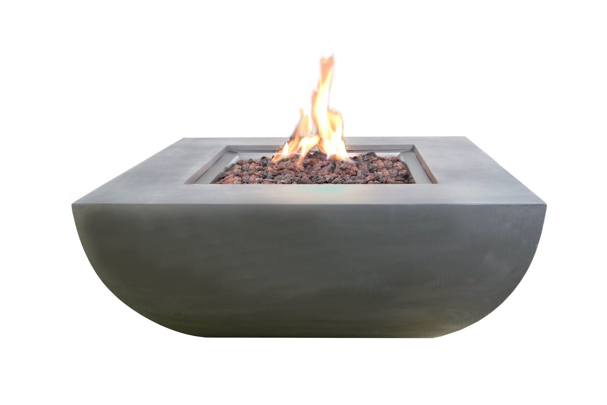 Modeno Outdoor Westport Pit Table Grey Durable Round Fire Bowl Glass