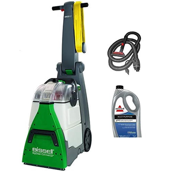Bissell BigGreen Commercial BG10 Deep Cleaning 2 Motor Extracter Machine w/ Upholstery Tool, and 32 OZ Shampoo Bundle