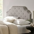 thumbnail image 2 of GDF Studio Austell Tufted Fabric Full/Queen Headboard, Light Gray and Black, 2 of 8