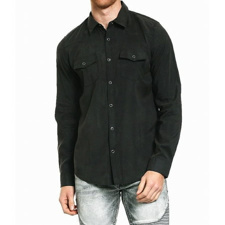 guess men's button down shirts