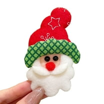 Mosey Cute Glitter New Year Christmas Brooch Snowman Santa Claus Christmas Tree Star Shape Pin Clothing Scarf Badge Outfit Accessories