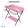 thumbnail image 4 of Cambiador de Pañales para bebé Baby Gaon plegable Portátil Ligero Color rosa, 4 of 8
