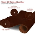 thumbnail image 4 of European Leather Work Oil Tanned Leather 5-6 OZ 2-2.4mm Pre-Cut Size: 12-15 SQ FT  Dark Brown Color  Full Grain Cowhide Handmade Waxy Finish Leather for DIY, Crafts, Sheaths, Sewing, Workshop, 4 of 8