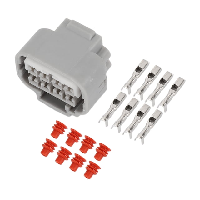 Conector impermeable de 8 pines para faros, impermeable para Toyota, 1 juego de plástico gris
