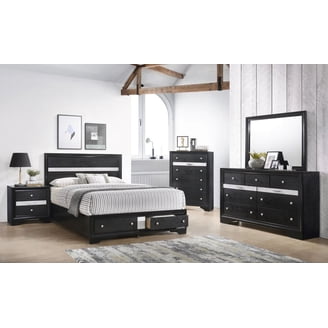 black and silver dresser set Luca Home Black/ Silver Dresser and Mirror - Bed Bath & Beyond