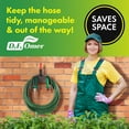 thumbnail image 6 of DF OMER Plastic Garden Water Hose Holder Fits 50 ft. Hose – 9.2x5.9x5.5 in. Weatherproof Wall Mount Hose Rack Hanger for Outside with Hanging Hooks for Garden Equipment, 6 of 7