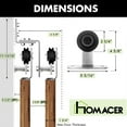 thumbnail image 6 of Homacer Brushed Nickel Double Track Z-Shape Bypass Sliding Barn Door Hardware Kit, for Two/Double Doors, 5ft Long Flat Track, T-Shape Design Roller, Heavy Duty, for Interior & Exterior Use, 6 of 6